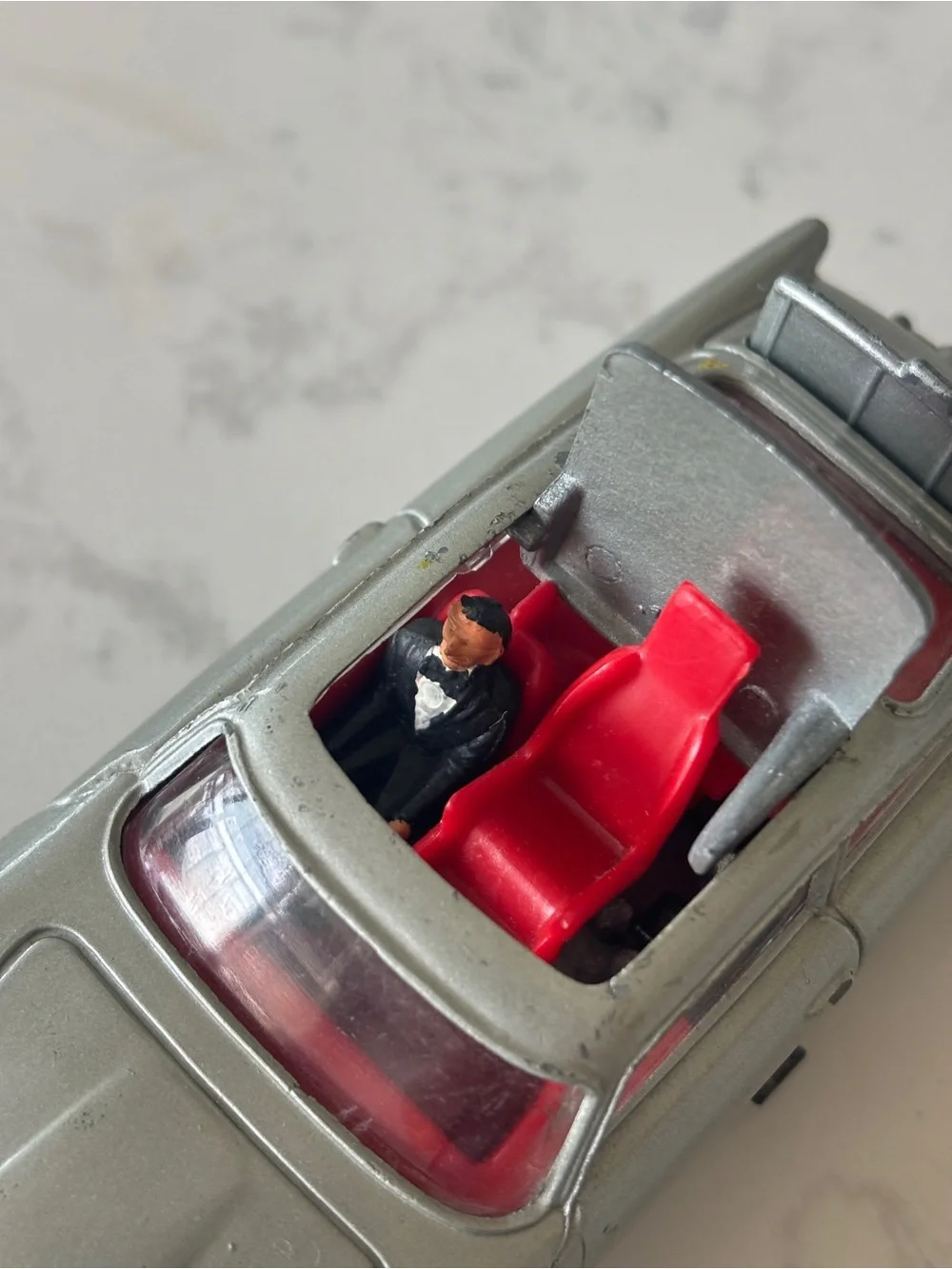 Vintage Corgi Toys die-cast model of the Aston Martin DB5, James Bond 007